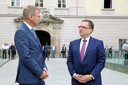 Gemeinsame Regierungssitzung Österreich Bayern Begrüßung durch Landeshauptmann Mag. Thomas Stelzer