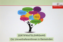 Zertifikatslehrgang OÖ UmweltreferentInnen in Gemeinden
Zertifikatsverleihung durch Landesrat Rudolf Anschober