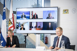 Virtuelle Konferenz der sieben Power Regionen: Bayern, Georgia, Québec, São Paulo, Shandong, Oberösterreich und Westkap.
