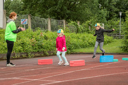 Kindergartenolympiade mit Landeshauptmann-Stellvertreterin Mag. Christine Haberlander und Landesrat Markus Achleitner.