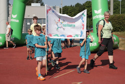 Kindergarten-Olympiade mit LHStv Haberlander und LR Achleitner im Sportzentrum Traun 