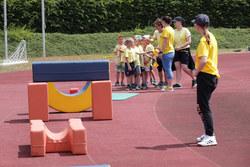 Kindergarten-Olympiade mit LHStv Haberlander und LR Achleitner im Sportzentrum Traun