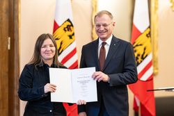 Verleihung künstlerischer Stipendien des Landes OÖ durch Landeshauptmann Mag. Thomas Stelzer.