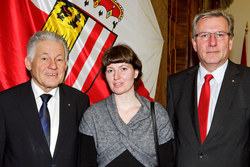 Landeshauptmann Dr. Josef Pühringer und Landesschulratspräsident Fritz Enzenhofer empfangen Junglehrer im Linzer Landhaus