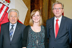 Landeshauptmann Dr. Josef Pühringer und Landesschulratspräsident Fritz Enzenhofer empfangen Junglehrer im Linzer Landhaus