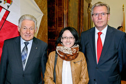 Landeshauptmann Dr. Josef Pühringer und Landesschulratspräsident Fritz Enzenhofer empfangen Junglehrer im Linzer Landhaus