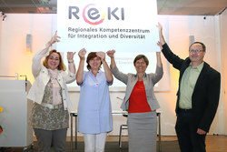Veranstaltung ReKI (Regionales Kompetenzzentrum für Integration und Diversität) mit Fr. Magistra Landesrätin Jahn an der Kunstuniversität Audiomax