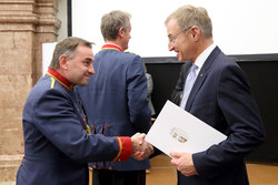 Verleihung Prof. Franz Kinzl-Medaille, Prof. Rudol Zeman-Preis, Hermes-Preis durch Landeshauptmann Mag. Thomas Stelzer