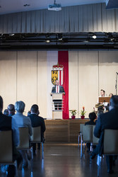 Festakt zur Amtseinführung von Frau Mag. Elisabeth Leitner zur Bezirkshauptfrau von Kirchdorf. Mit Landeshauptmann Mag. Thomas Stelzer und Landesamtsdirektor Dr. Erich Watzl.